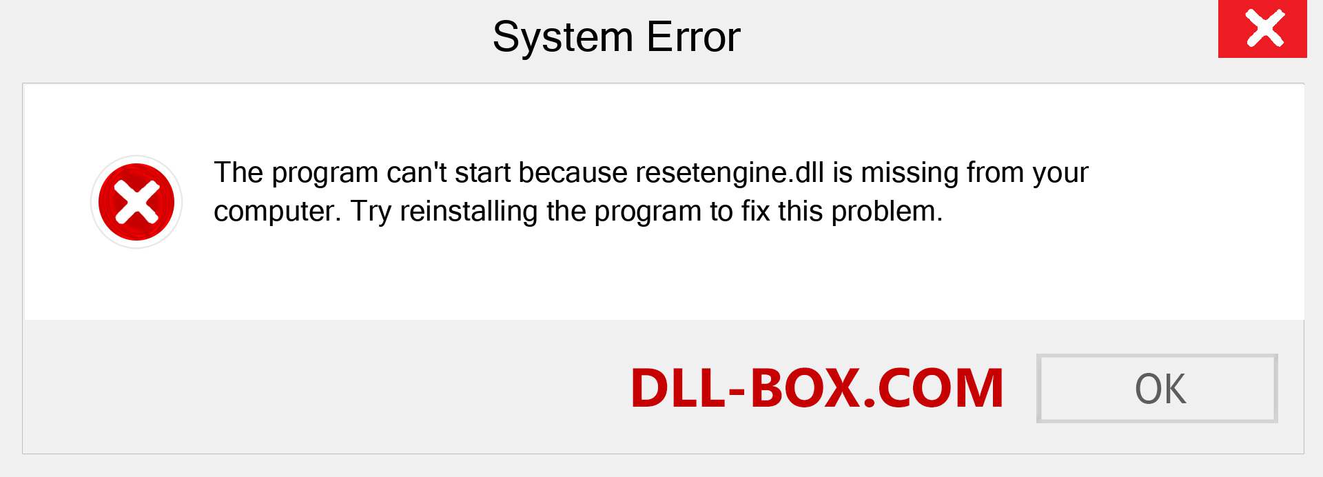  resetengine.dll file is missing?. Download for Windows 7, 8, 10 - Fix  resetengine dll Missing Error on Windows, photos, images